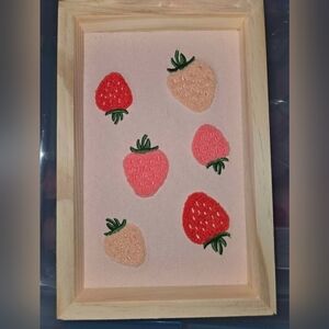 Target Embroidered Strawberry Frame 9x6